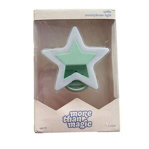 Cell Phone Selfie Light - More Than Magic - Mint Green Star